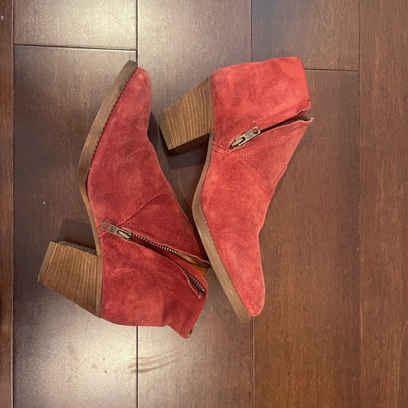 guc madewell 1937 Red Suede Ankle Boots size 7 - Picture 4 of 11
